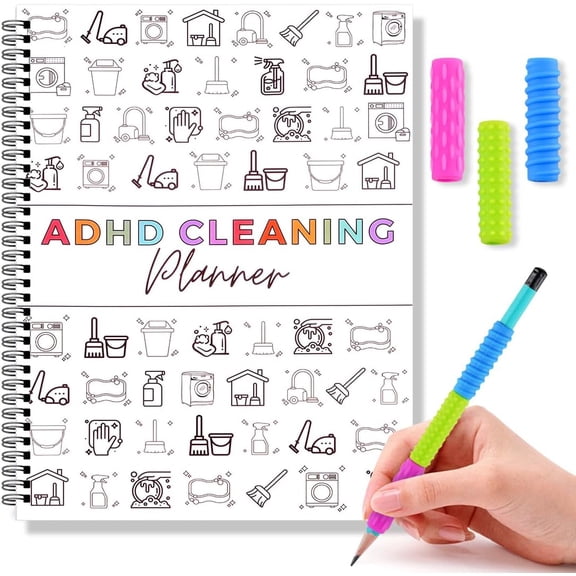 ADHD Cleaning Planner for Adults Women: Daily Weekly Monthly Undated Household Cleaning Schedule & Checklist Organizer - DIY Chore Chart Notebook Family Cleaning Task Editable Template - Gift for Mom