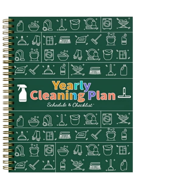 ADHD Cleaning Planner Annual Cleaning Schedule and Organization Notebook for Home Management and Task Tracking Spiral Bound Design