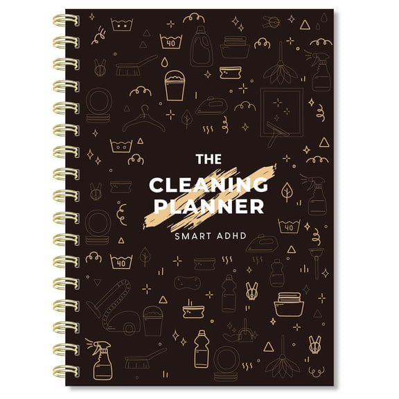 ADHD Cleaning Planner, Cleaning Schedule and Checklist Notebook for Adults, Daily Weekly Monthly Household Cleaning and Organizing Planner with Home Chore Chart