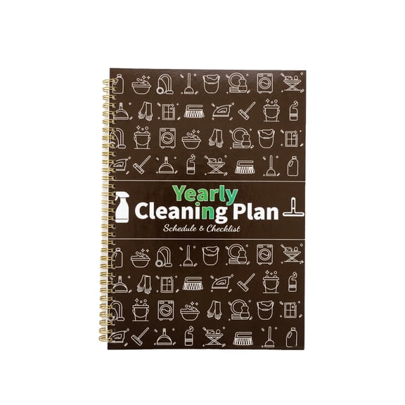 ADHD Cleaning Planner Spiral Bound Notebook for Organizing Household Chores and Daily Cleaning Routines with Illustrated Cover Design