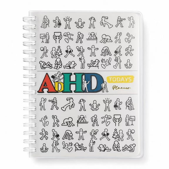 Refillable ADHD Planner Undated Weekly Planner for Adults, PVC Waterproof Cover, Rounded Corners, Productivity Journal with To-Do List, Habit Tracker, Budget & Goal Setting