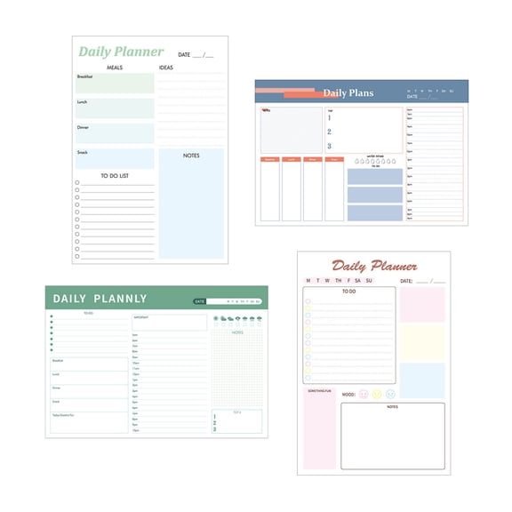 ADHD Daily Planner Notepad 60-Pack, Tear-Off Task Management Pad, Productivity Organizer for Neurodivergent Adults Office Home