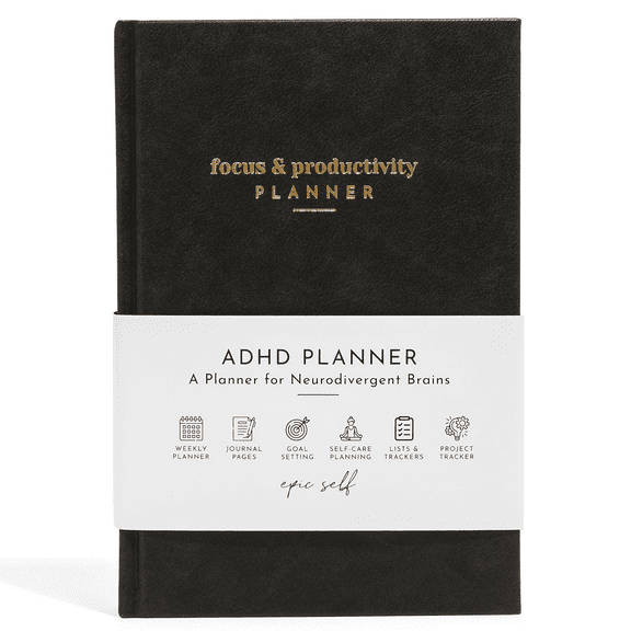 ADHD Planner for Adults: Focus Planner For Productivity - A planner for Neurodivergent Brains - Organization, Goal-Setting, and Time Management - Gift for Men and Women with ADHD