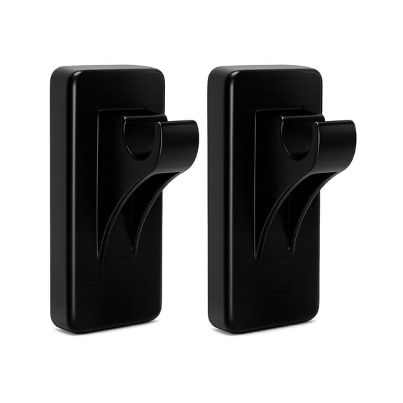 Mainstays Adhesive Curtain Rod Bracket Set, 2 Count, Black