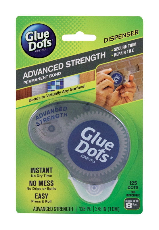 Glue Dots 0.5 Removable Clear Dot Roll, 200 Count