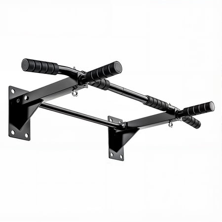 Heavy Duty Wall Mounted Pull Up Bar Chin Up Bar Home Gym Equipment with Suspension Anchors Black