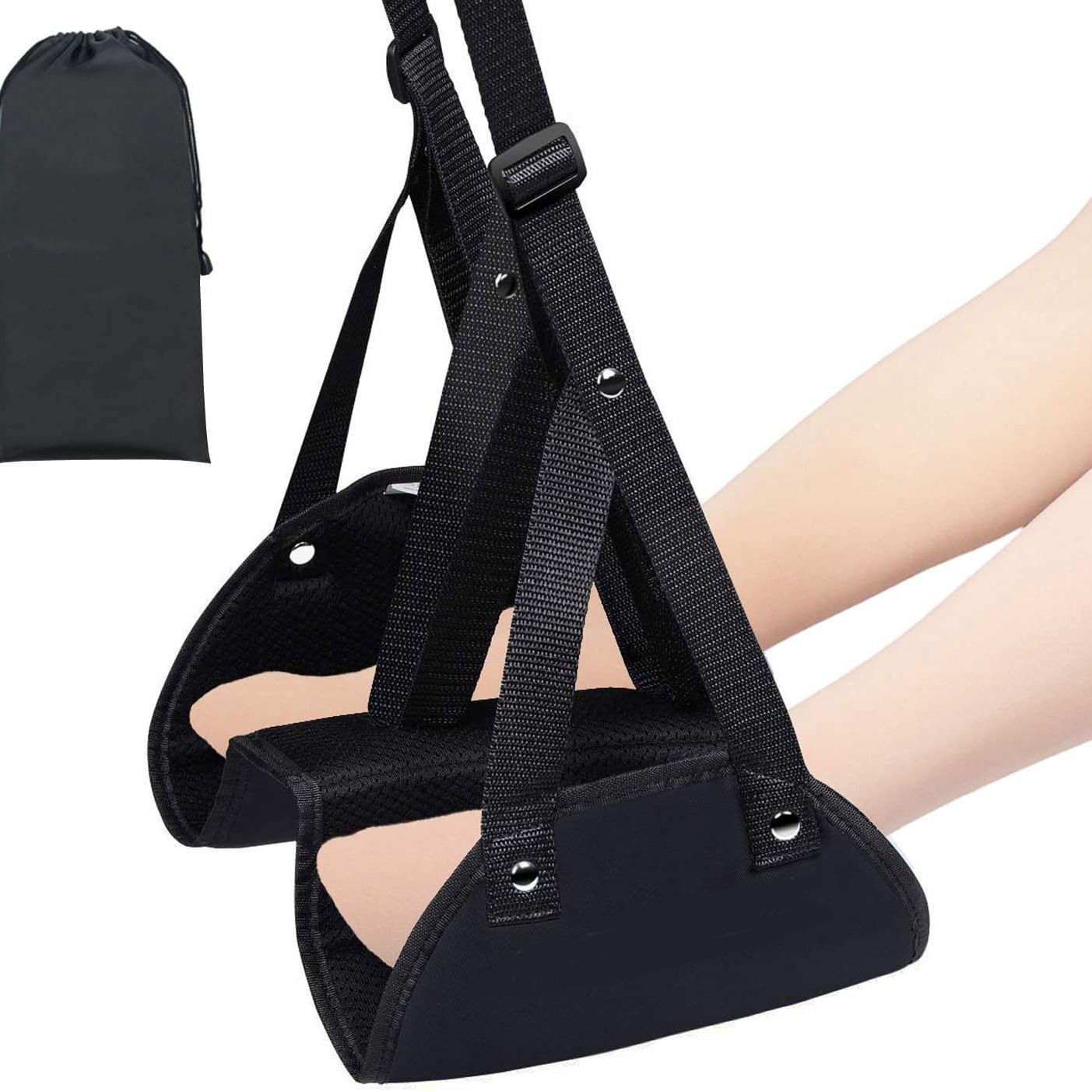 ADHINO Travel Foot Rest for Airplane, Memory Foam Airplane Foot Hammock with Adjustable Strap, Portable Travel Footrest for Long Flights, Office Car Use deal from Walmart