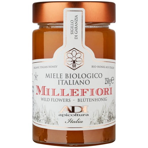 ADI Apicoltura Organic Wildflower Honey 250g, British Import (Pack of 2)