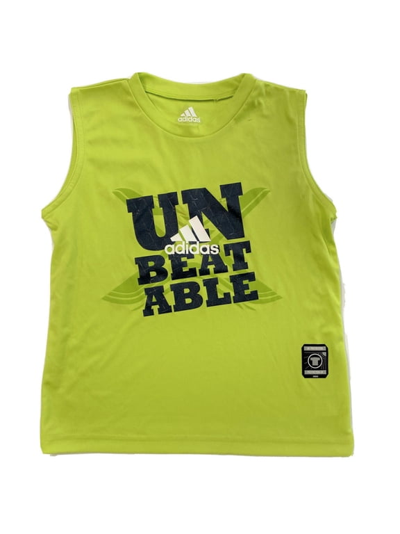 BOYS SHIRT - UNBEATABLE SZ 4 - TOP TEE SHIRT PRINTED KIDS SLEEVELESS