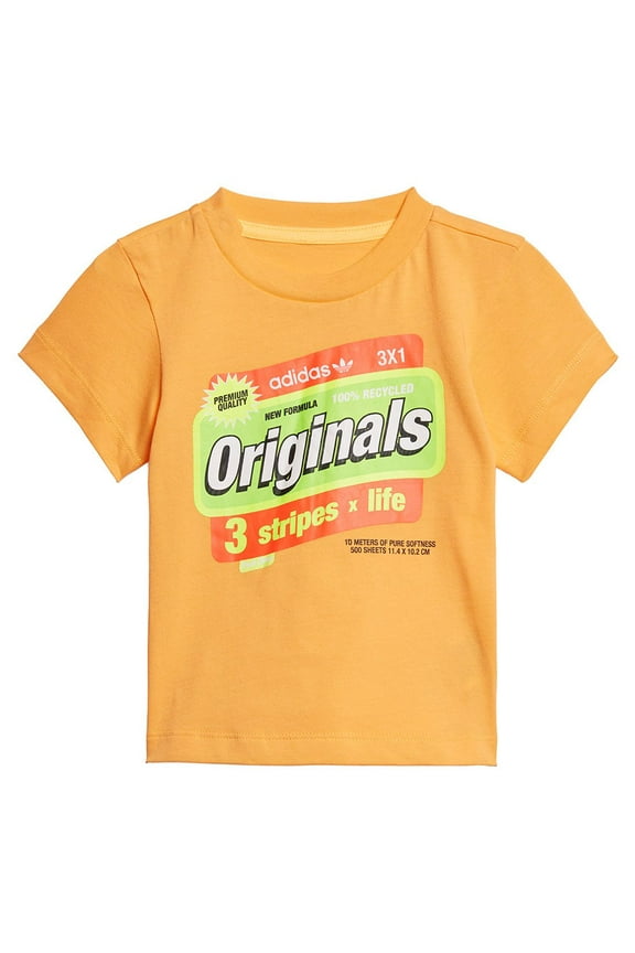 BOYS TOP TEE SHIRT GRAPHIC - BODEGA ORANGE SZ 4T