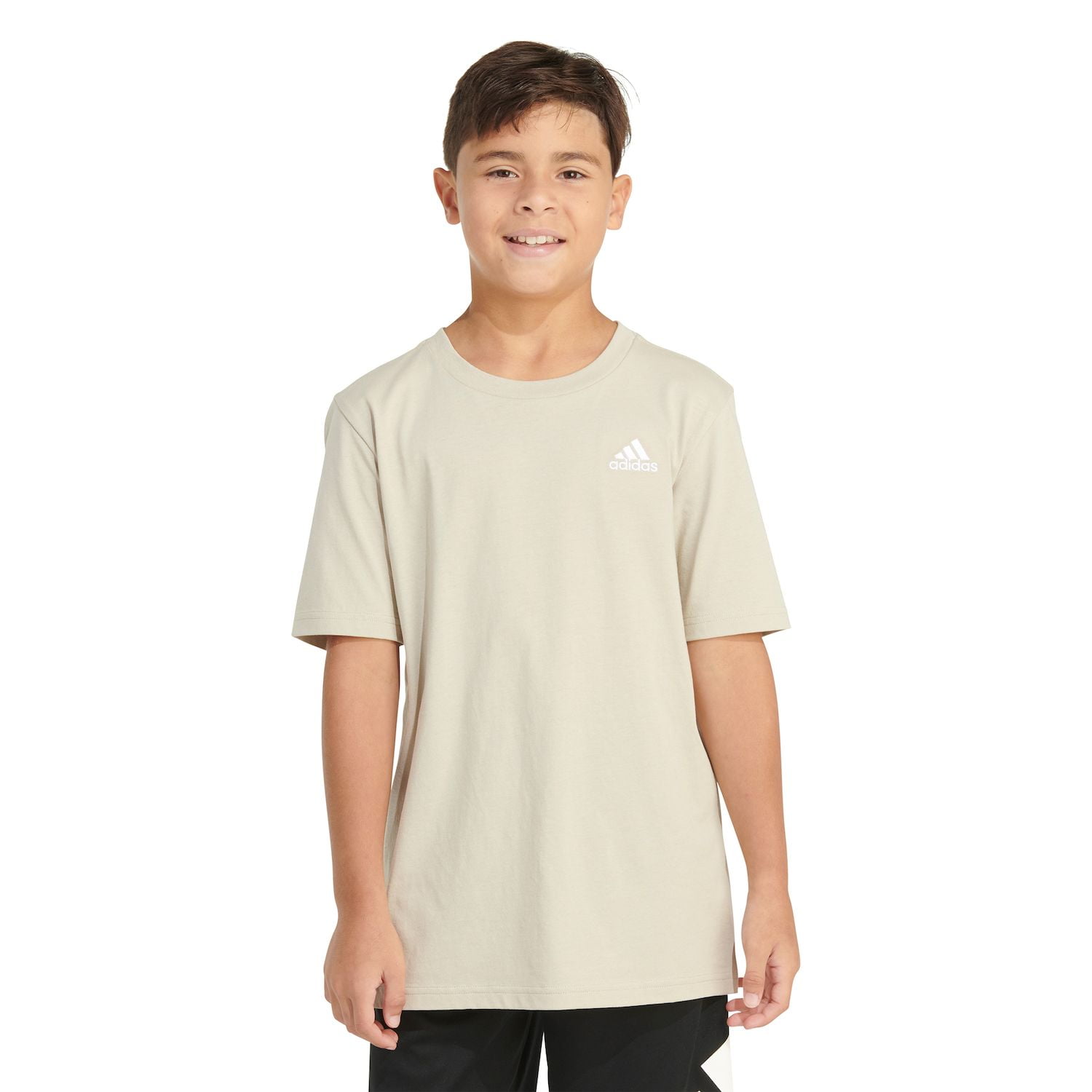 ADIDAS Essential Embroidered Boys Tee Taupe