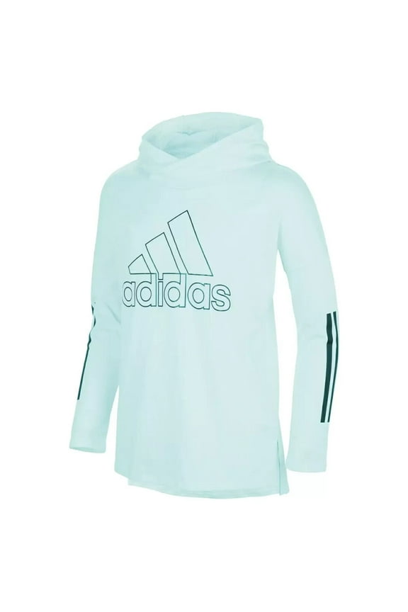 Little Girls Long Sleeve Hooded Graphic T-shirt mint Green Size 4