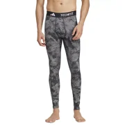 ADIDAS MENS TECH-FIT CAMOUFLAGE TRAINING TIGHTS - SIZE MEN XL - BLACK MULTI