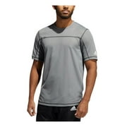 ADIDAS Mens Primeblue Run For The Oceans Gray Patterned Moisture Wicking T-Shirt S