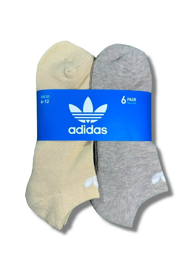 SOCKS MEN'S - NO SHOW - 253 BROWN BEIGE - SHOE SZ 6-12 PACK 6