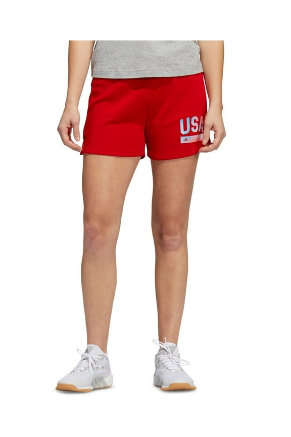 Women's Americana Drawstring Shorts Red Size M