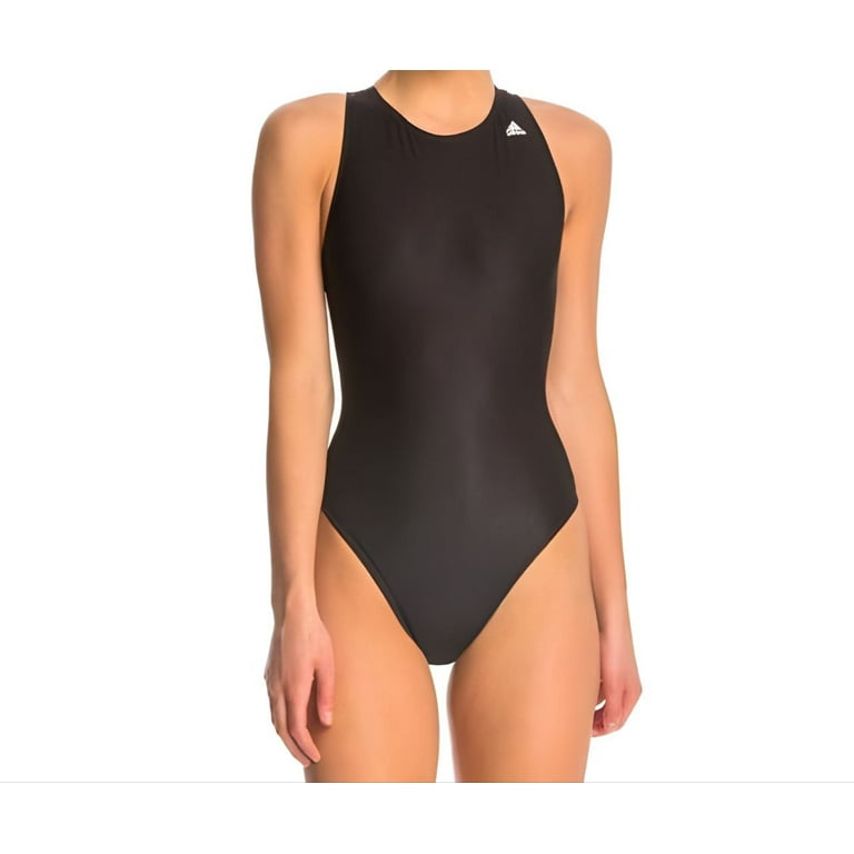 ADIDAS Women s High Neck Waterpolo One Piece Swimsuit Black 28