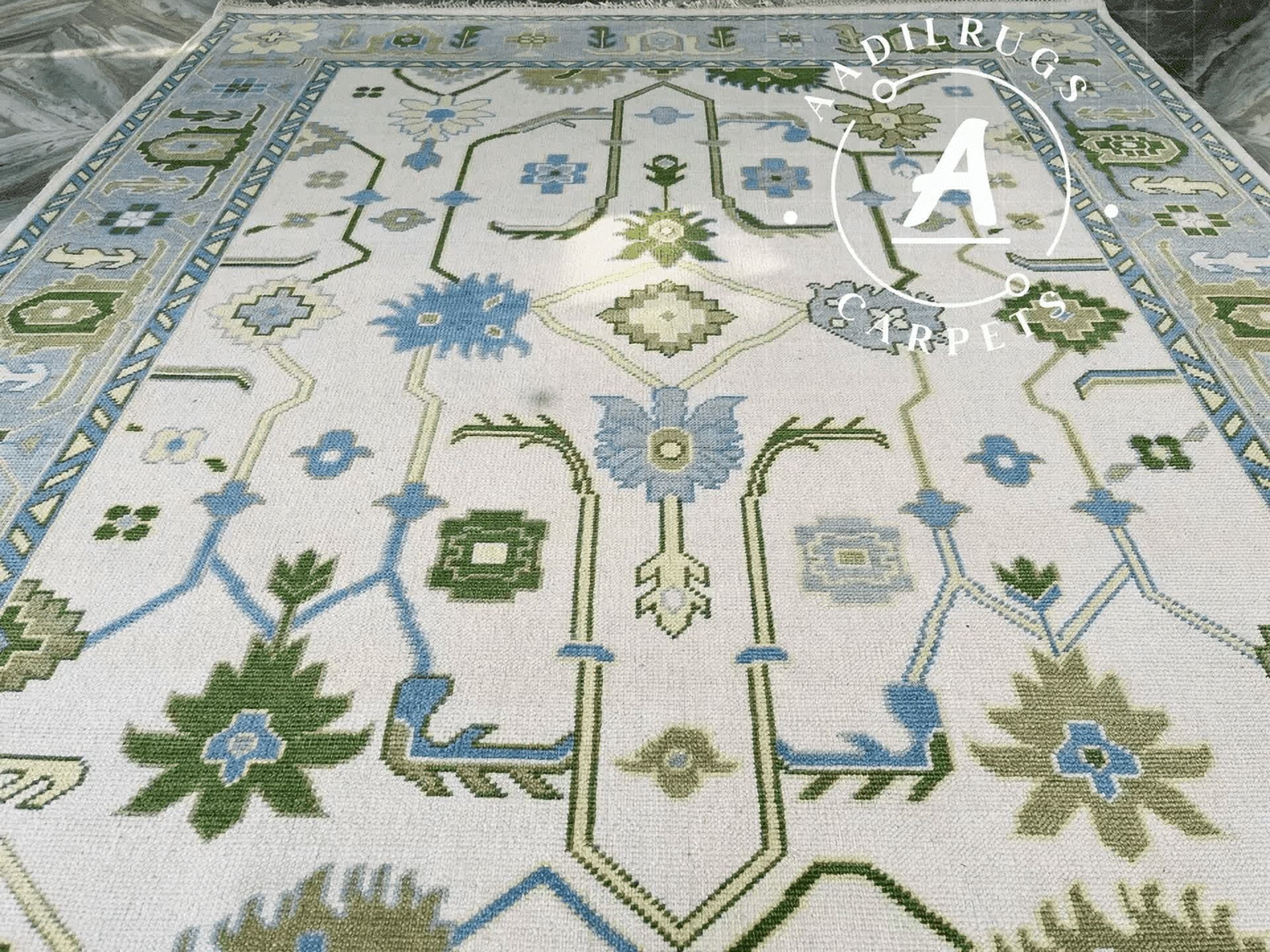 ADIL RUGS Handmade Oushak Rug – Turkish Vintage Area Rug for Living ...