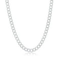 thumbnail image 1 of ADIRFINE 925 Solid Sterling Silver 5mm Curb Cuban Link Chain Necklace, 1 of 3