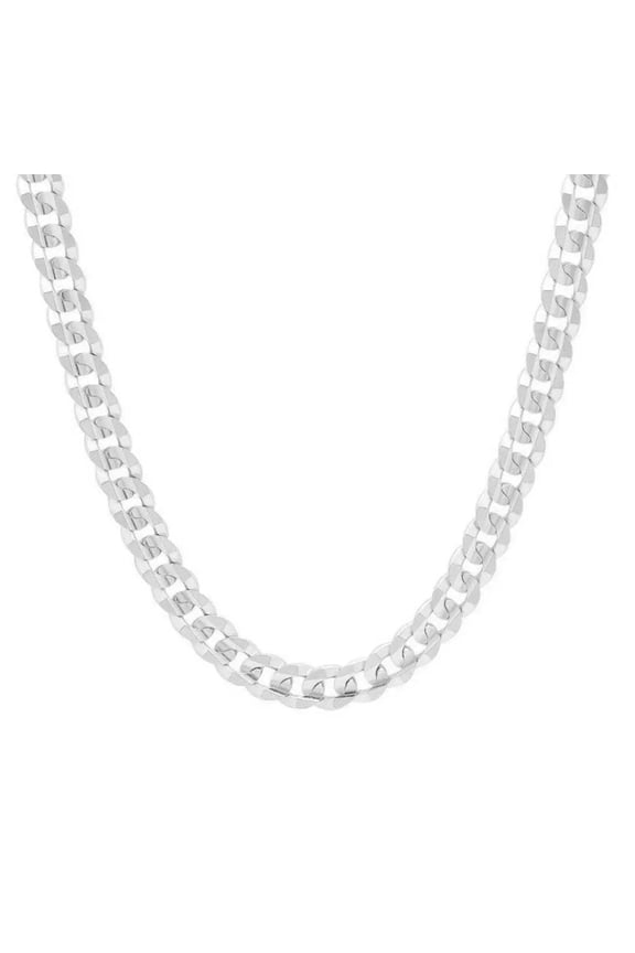 925 Solid Sterling Silver 7mm Curb Cuban Link Chain