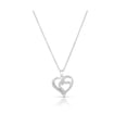 thumbnail image 1 of ADIRFINE 925 Solid Sterling Silver Cubic Zirconia Heart Charm, 1 of 3