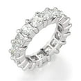 thumbnail image 1 of ADIRFINE 925 Sterling Silver 4MM Asscher Cut Cubic Zirconia Eternity Ring, 1 of 1