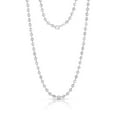 thumbnail image 1 of ADIRFINE 925 Sterling Silver Solid Moon Cut Ball Chain | Moon Cut Ball Necklace, 1 of 2