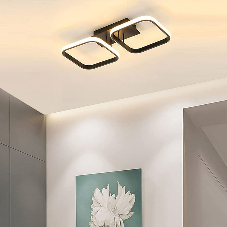 ADISUN 22W LED Ceiling Light 2 Square Lights Modern Led Ceiling Lamp Lighting fixtures for Bedroom Office Hallway Warm White