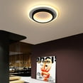 thumbnail image 1 of ADISUN LED Ceiling Light Round Modern Flush Mount Lamp Ceiling Lights Fixtures Warm Light for Living Room Kitchen Bedroom Hallway Staircase, Black, 1 of 7