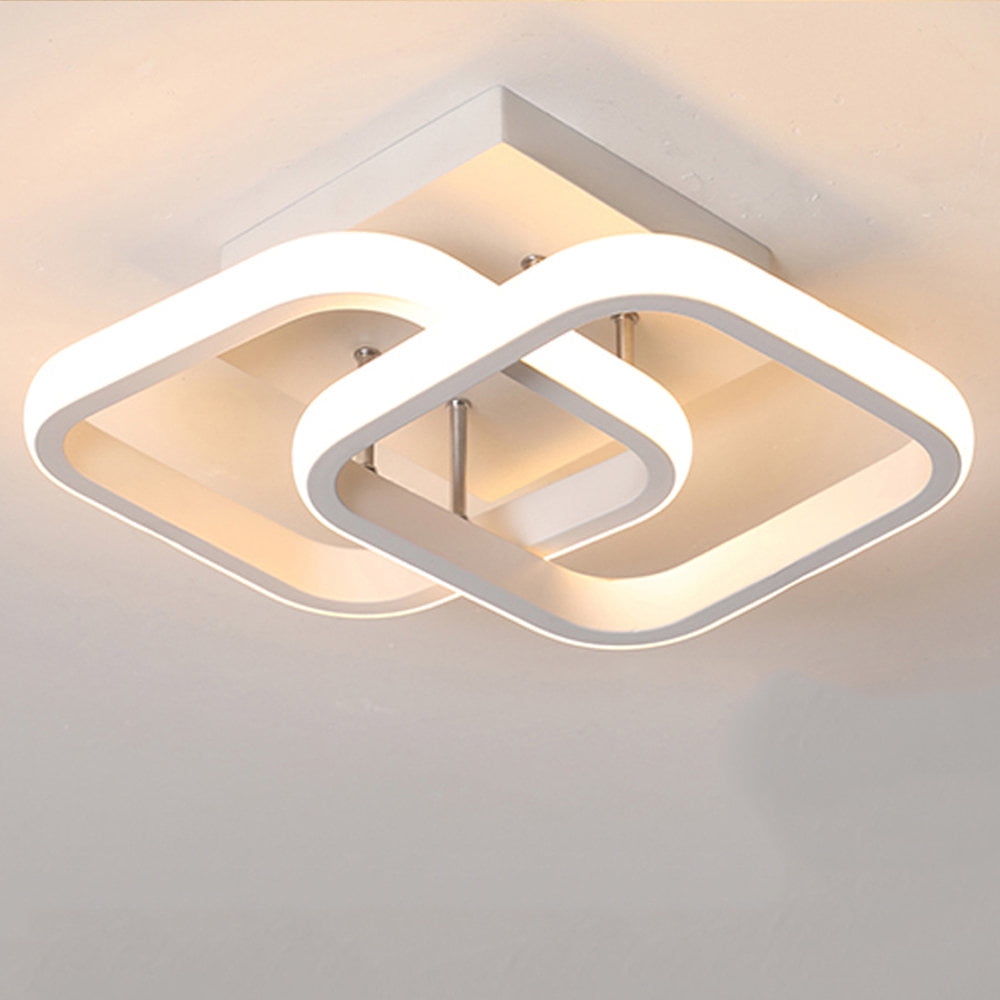 ADISUN LED Ceiling Light, Square Modern Flush Mount Lamp for Living
