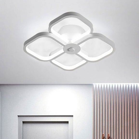 ADISUN LED Ceiling Lights Modern Lighting Fixtures Square Design Creative Flush Mount Lamp for Bedroom Kitchen Office Corridor Aisle, Cool White 6000K
