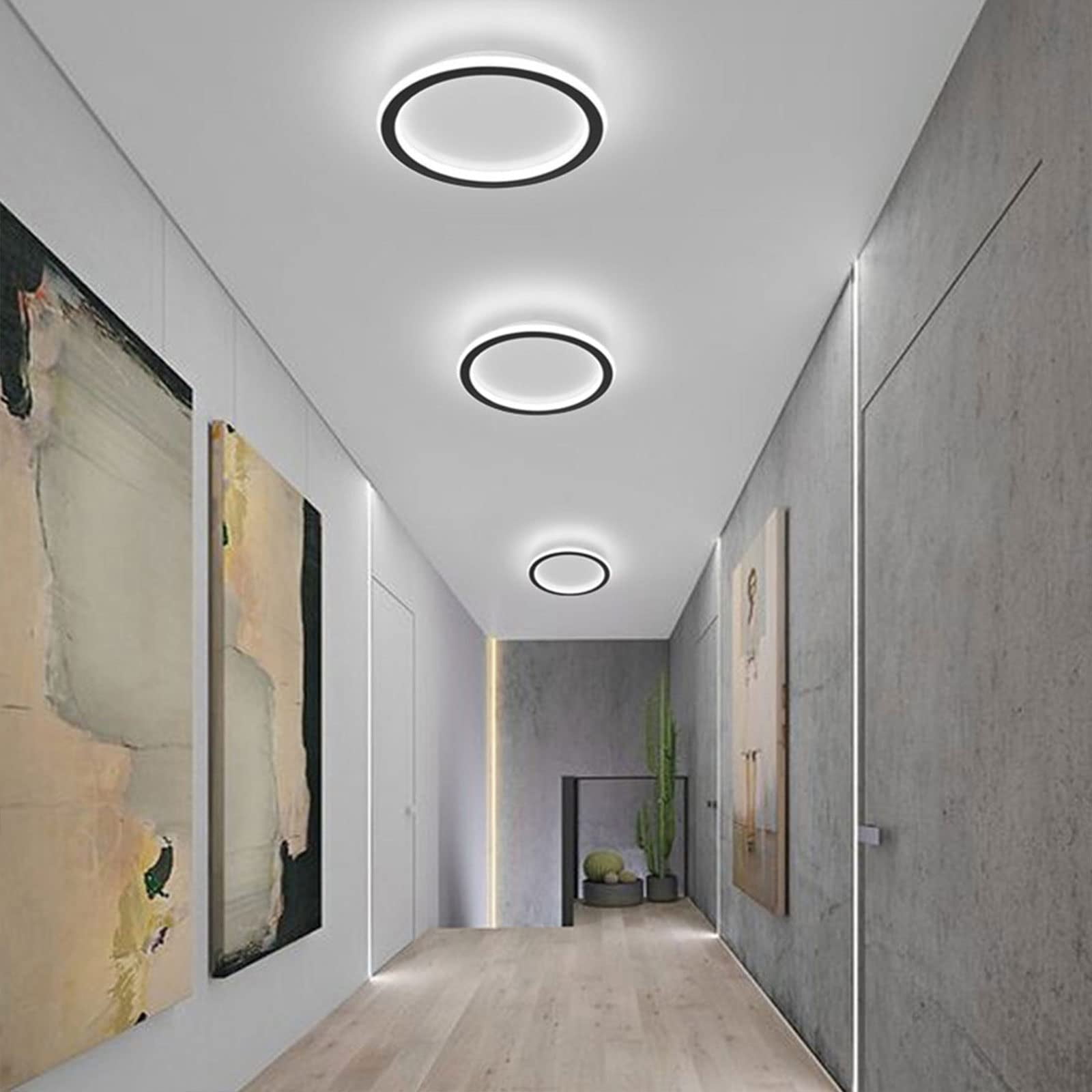 ADISUN Modern Led Ceiling Light Round Lamp Acrylic Flush Mount Ceiling Lighting Fixture for Bedroom Kitchen Hallway Entry, Cool White