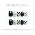 thumbnail image 1 of ADITYSHOP - Handmade Black Panther Pattern Press-On Nails Large, Kit included, 1 of 2