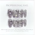 thumbnail image 1 of ADITYSHOP - Handmade Lavander Glamour Press-On Nails Large, Kit included, 1 of 4