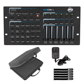 ADJ Hexcon L Compact 36-Channel DMX Controller for ADJ RGBAL+UV LED Fixtures with Case Package