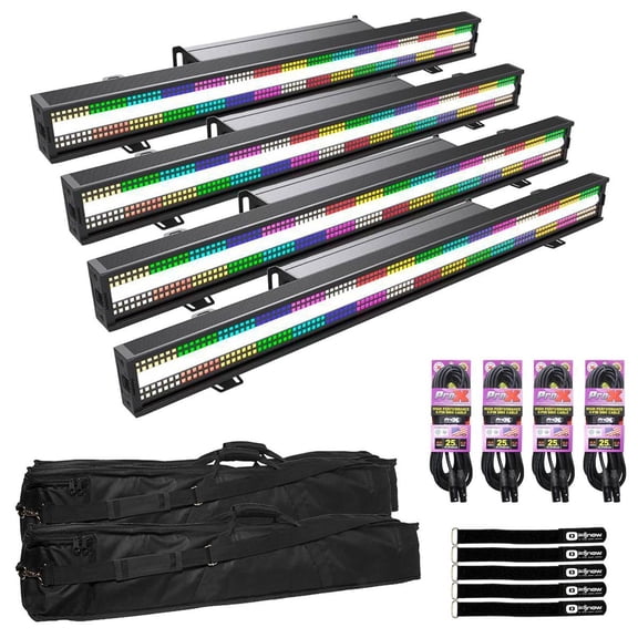 ADJ Jolt Bar FX2 IP20 RGBCW LED Linear Fixture 4-Pack with Bags Package