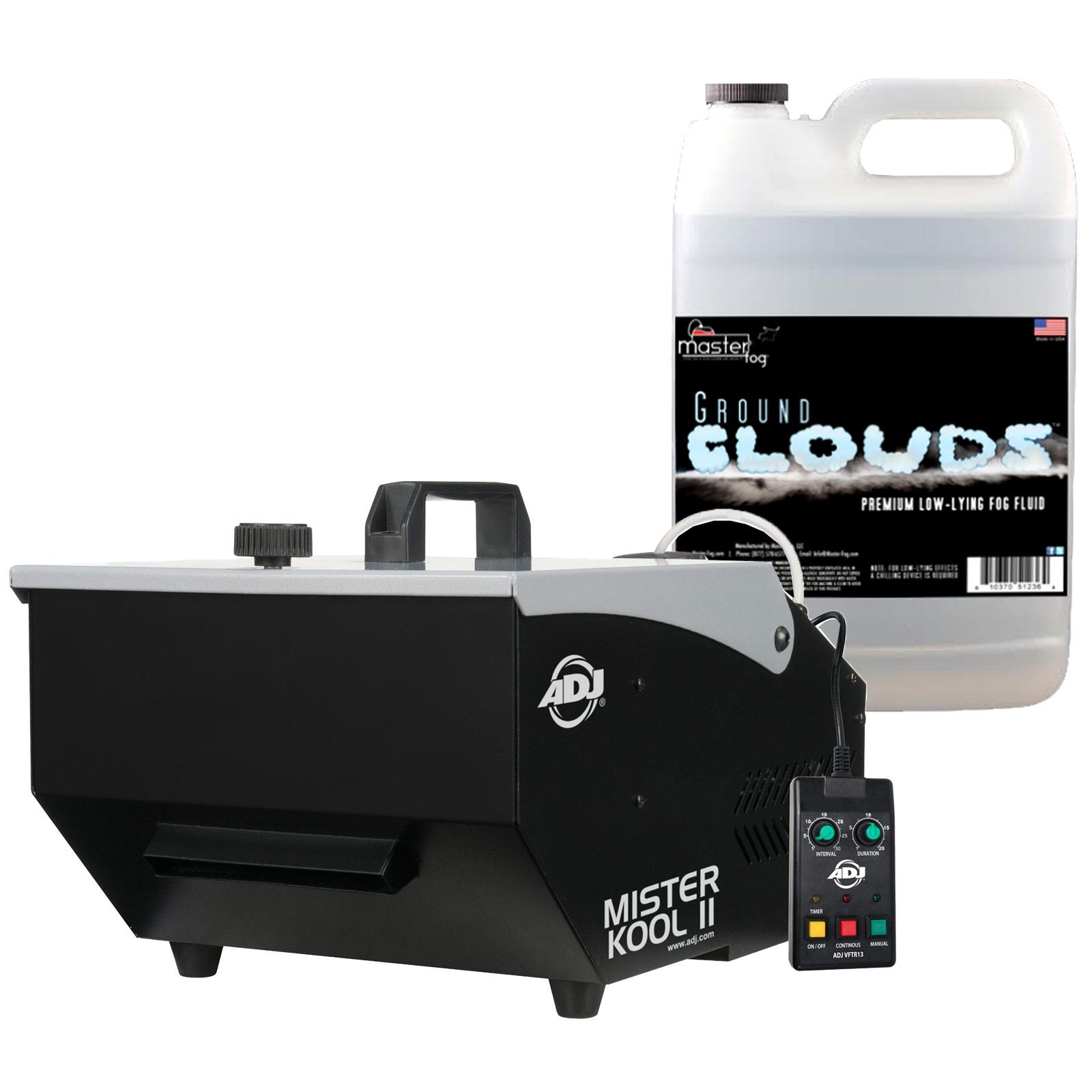 ADJ Mister Kool II LowLying Fog Machine with 1 Gallon of Fog Fluid Package