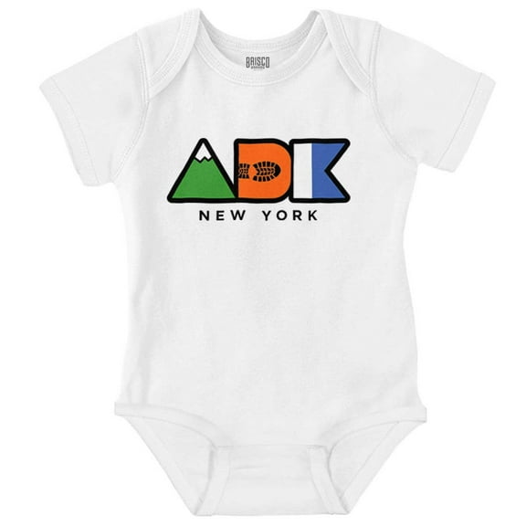 ADK Adirondack New York Hiking Romper Boys or Girls Infant Baby Brisco Brands 6M