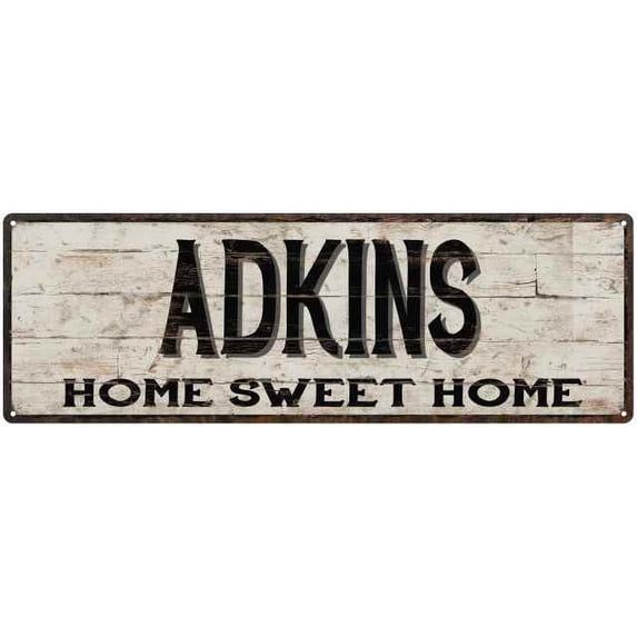 ADKINS Rustic Home Sweet Home Sign Gift 6x18 Metal Decor 106180084408