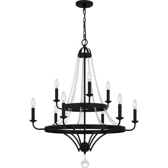 ADL5030MBK Quoizel Lighting Adelaide - 9 Light Chandelier In Transitional Style-36 Inches Tall and 30 Inches Wide     -Traditional Installation