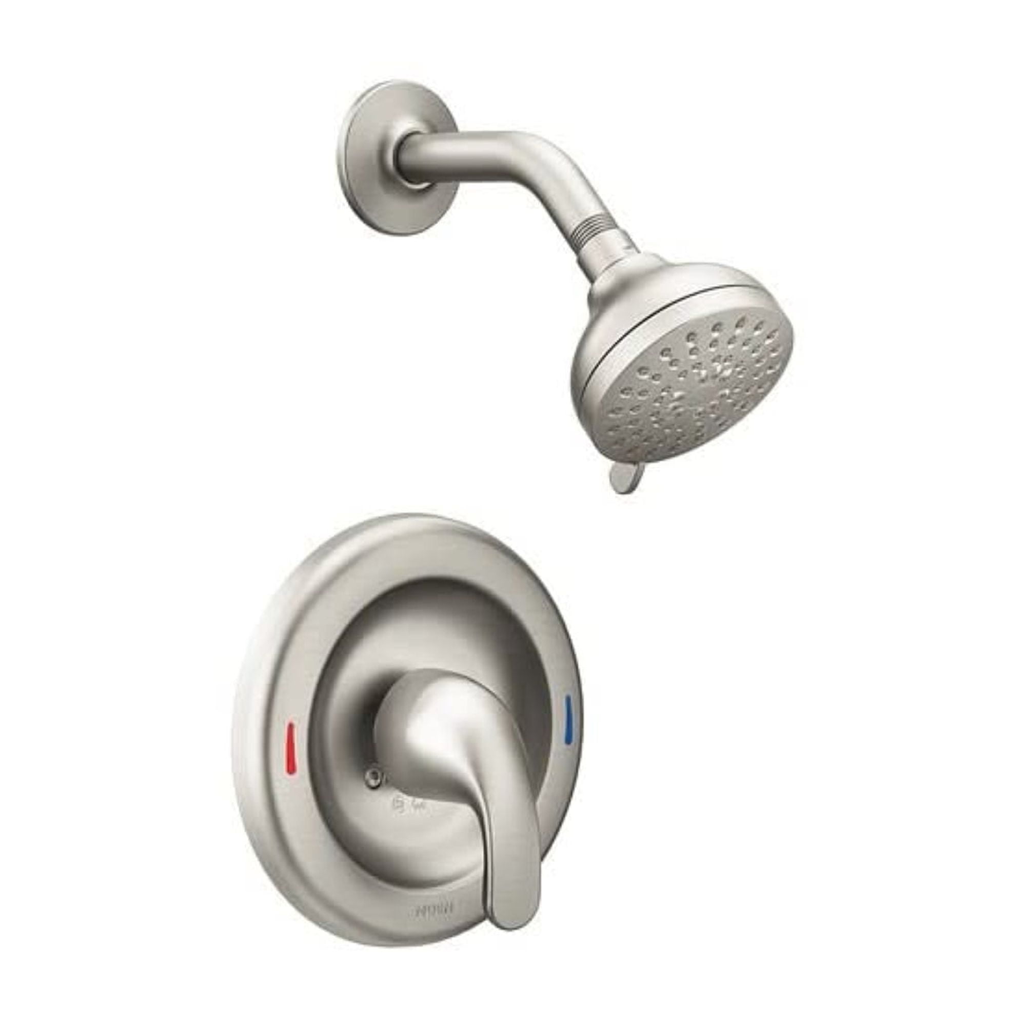 Brushed Nickel Wall Mounted Tub and Shower Faucet