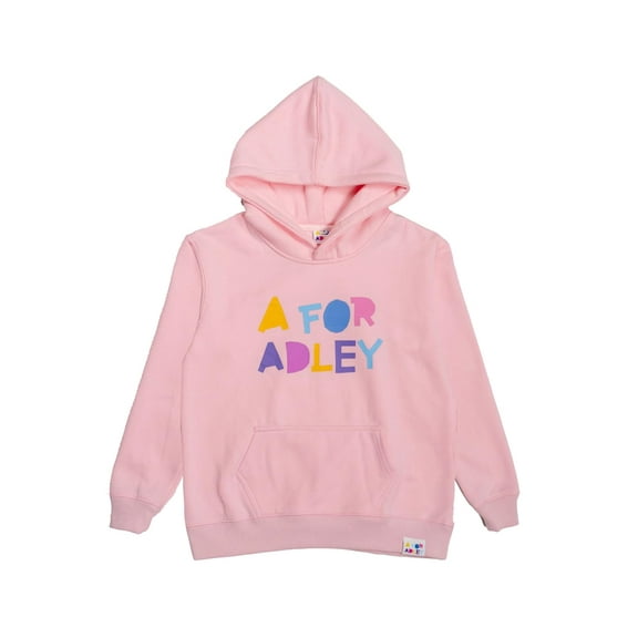 A FOR ADLEY BFF Hoodie Stylized With the Rainbow Logo, Used To Show Off Your Love of Adley and Her YouTube Videos (US, Numeric, 2, Regular, Light Pink)