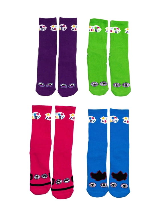 Rainbow Ghosts Premium Socks 4 Pack, All Four Ghost Colors In One Pack The Same Socks Seen On Her Vidoes (US, Numeric, 6, Regular, Adult Multipack)