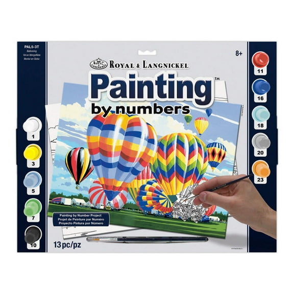 Royal & Langnickel Painting by numbersâ„¢ 13pc Ballooning Painting Project