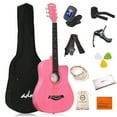thumbnail image 1 of ADM 38'' Acoustic Cutaway Guitar for Kids Beginner Kit with Free Lessons, Pink, 1 of 6