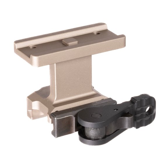 ADM Lightweight QD T1/T2/CompM5 1.93" FDE Mount with LH TAC Lever, 6061 T6 Aluminum, QD Auto Lock Lever System, Mil-Spec Anodized (AD-T1-LW-H-FDE-TAC)