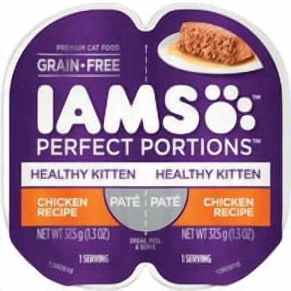 ADMC Iams Perfect Portions Healthy Kitten Wet Kitten Food - Pack of 6 Case Quantity Pack