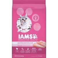 ADMC Iams Proactive Health Sensitive Digestion & Skin Formula Dry Cat Food - Pack of 2 Pro Bulk Pack
