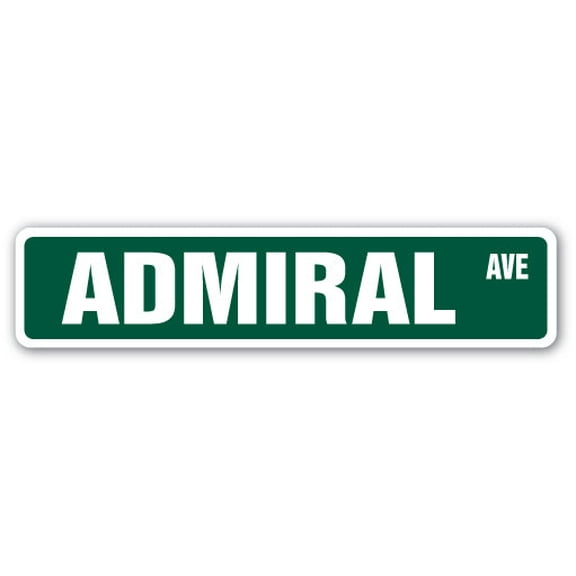 ADMIRAL Street Sign US Navy USN boater boat | Indoor/Outdoor |  36" Wide