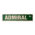 thumbnail image 1 of ADMIRAL Vintage Aluminum Street Sign US Navy USN boater boat rustic metal tin | Indoor/Outdoor |  18" Wide, 1 of 4